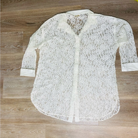 Vintage Victoria’s Secret Gold Label Button Down with Sleeves Size M/L - Picture 6 of 8